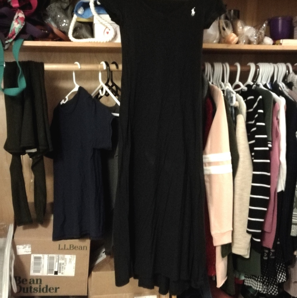 Ralph Lauren maxi black short sleeve dress